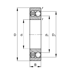 35 mm x 62 mm x 20 mm Bore Diameter (mm) FAG 1222-M Self Aligning Ball Bearings
