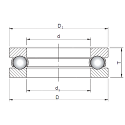 76,2 mm x 127 mm x 31 mm Size (mm) ISO 51240 Thrust Ball Bearings