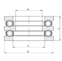 360 mm x 440 mm x 80 mm Outer Diameter (mm) ISO 52418 Thrust Ball Bearings