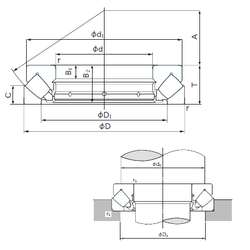 45 mm x 100 mm x 36 mm Outer Diameter (mm) NACHI 29460E Thrust Roller Bearings
