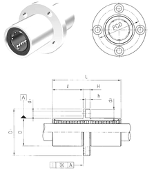 560 mm x 820 mm x 195 mm Outer Diameter (mm) Samick LMFM40 Linear Bearings