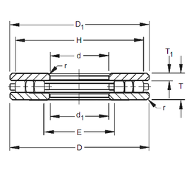 90 mm x 190 mm x 43 mm Weight Timken 220TP175 Thrust Roller Bearings